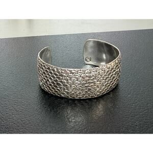 ORI TAO Bijoux France Unique Silver Textured Bangle Boho Bracelet